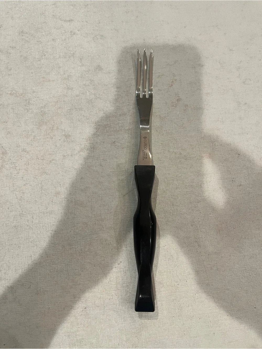 Classic Cutco Black Handle Stainless large Fork. GUC!